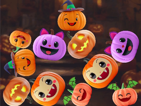 Gioco Unisci Connect Pumpkins: Halloween!  in linea