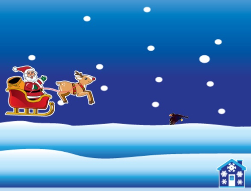 Gioco La corsa al regalo di Babbo Natale  in linea