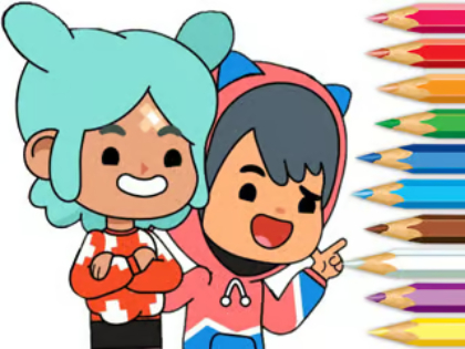 Gioco Libro da colorare: TOCA Boca Friends  in linea