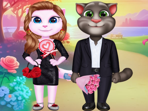 Gioco Coppia del gattino adorabile San Valentino  in linea