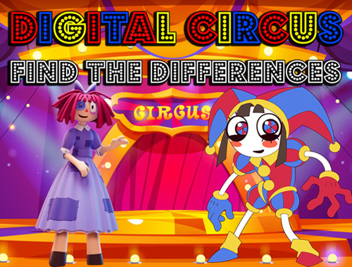 Gioco Il circo digitale trova le differenze  in linea