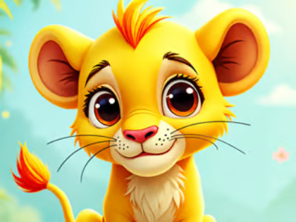 Gioco Puzzle di puzzle: baby Simba  in linea