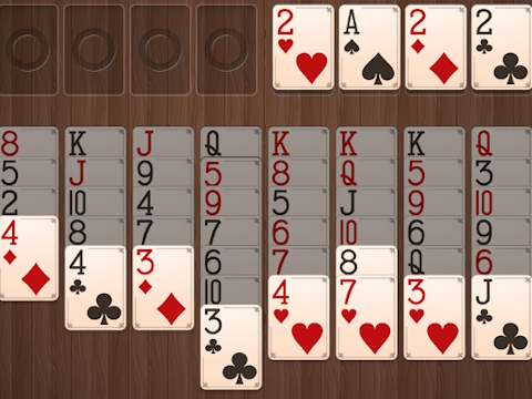 Gioco Freecell in legno  in linea