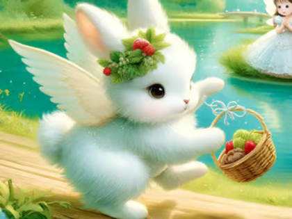Gioco Puzzle di puzzle: Angel Bunny  in linea