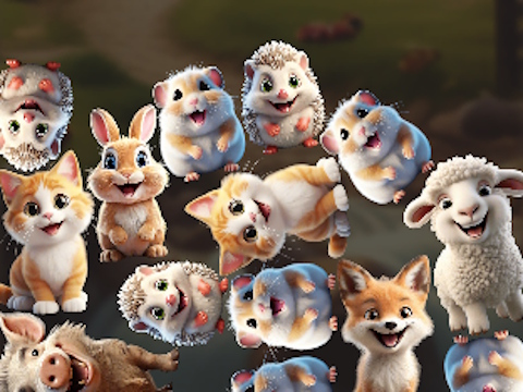 Gioco Unisci gli animali 2048!  in linea