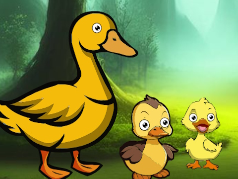 Gioco La famiglia Duck raggiunge lo stagno  in linea
