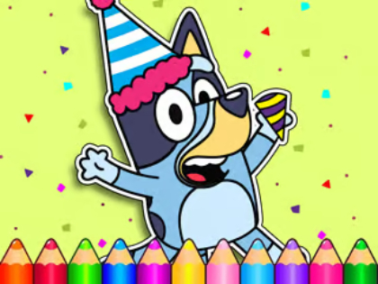 Gioco Libro da colorare: il compleanno di Bluey  in linea
