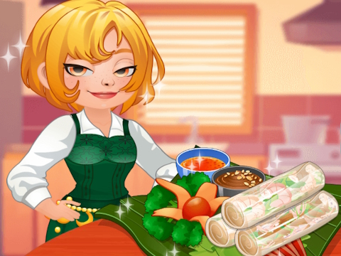 Gioco Roxie's Kitchen: involtino primavera  in linea