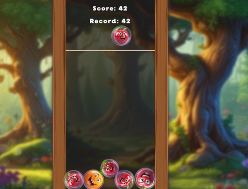 Gioco Abbina i frutti nelle bolle!  in linea