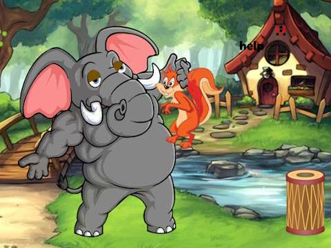 Gioco Scoiattolo intrappolato all'elefante gigante  in linea