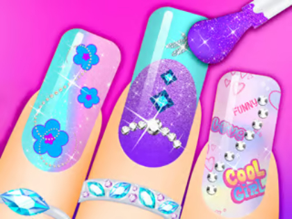Gioco Libro da colorare: nail art  in linea