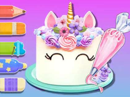 Gioco Libro da colorare: Unicorn Cake  in linea