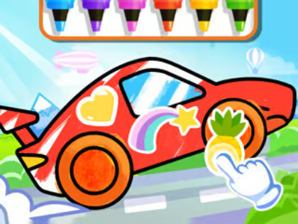 Gioco Libro da colorare: auto da corsa  in linea