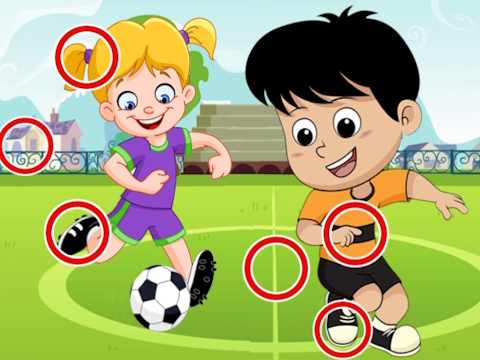 Gioco Differenze di calcio  in linea