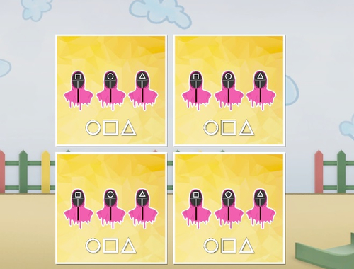 Gioco Match di scheda di memoria del gioco di calamari  in linea