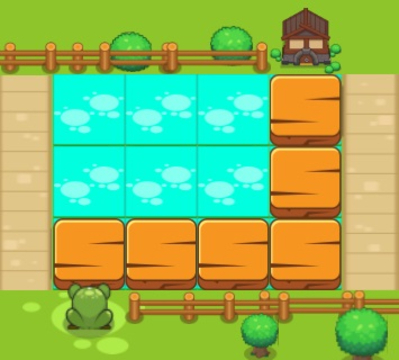 Gioco Le rane trovano il percorso  in linea