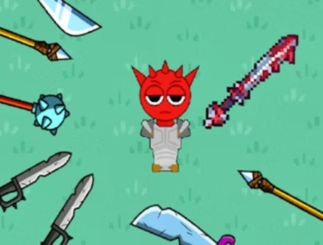 Gioco Sprirki rosso con una spada  in linea