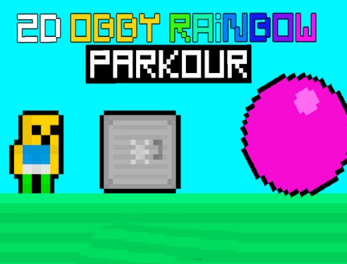 Gioco 2d Obby Rainbow Parkour  in linea