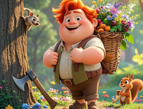 Gioco Trova le differenze: The Honest Wood Cutter  in linea