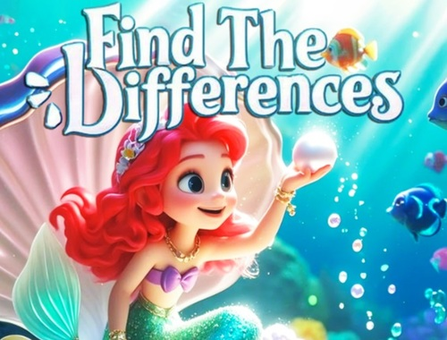 Gioco Trova le differenze: piccola sirena  in linea