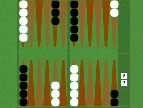 Gioco Backgammon corto  in linea
