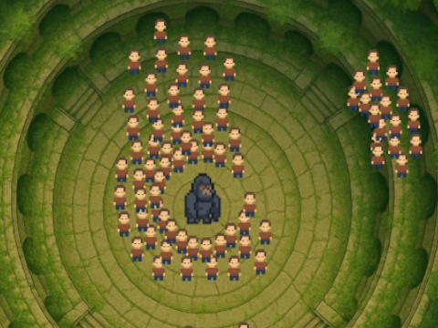 Gioco Umani vs gorilla  in linea