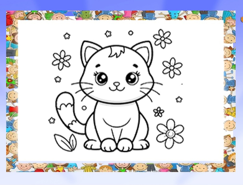 Gioco Bellissimo libro da colorare di gatti  in linea
