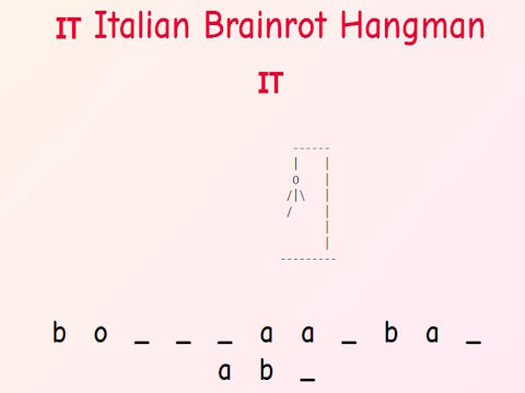 Gioco Brainrot Hangman italiano!  in linea