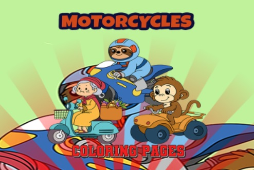 Gioco Pagine da colorare di motociclette  in linea