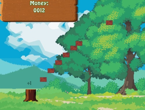 Gioco Divide il legno  in linea