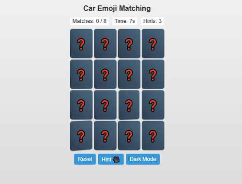 Gioco Auto Emoji Matching  in linea