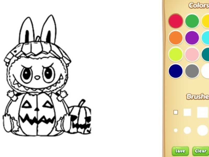 Gioco Halloween Labubu Coloring & Drawing Game in linea