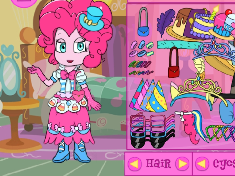 Gioco My Little Pony Equestria Girls Pinkie Pie Dress Up in linea