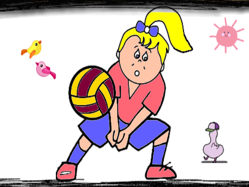 Gioco Pallavolo da colorare divertimento in linea