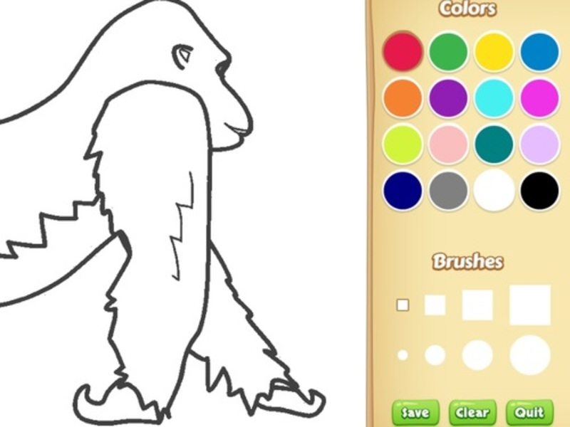 Gioco Libro da colorare di gorilla per bambini in linea