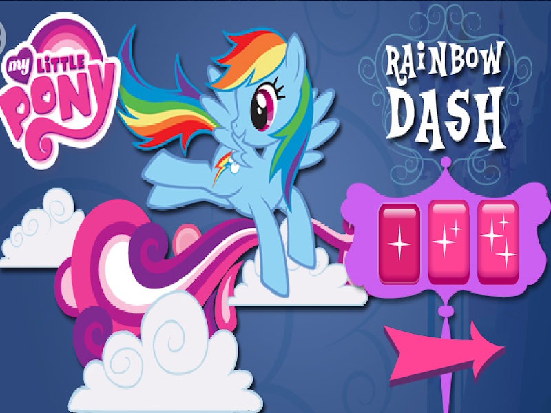 Gioco Rainbow Dash Cloud Bump in linea