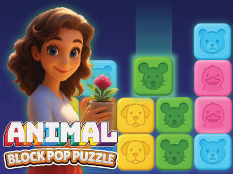 Gioco Puzzle pop di blocco animale in linea