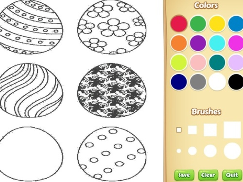 Gioco Libro da colorare di Easter Eggs per bambini in linea