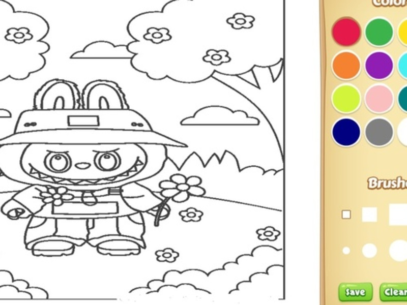 Gioco Libro da colorare di Labubu carino per bambini in linea