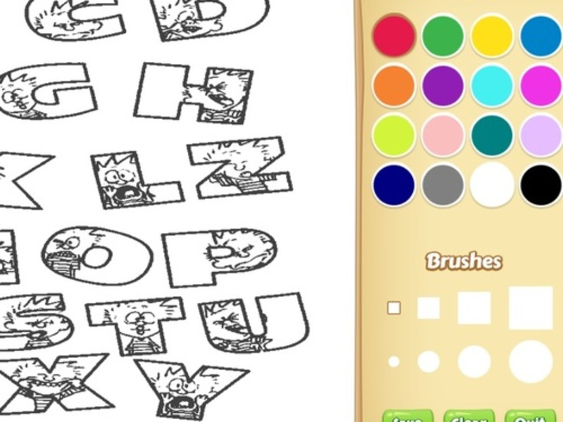 Gioco Libro da colorare per animali Alphabet per bambini in linea
