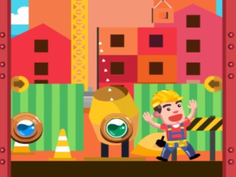 Gioco Sparatutto a bolle d'operatore edile in linea