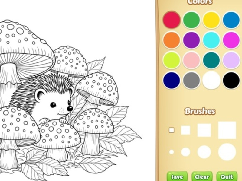 Gioco Libro da colorare di animali da cartone animato per bambini in linea
