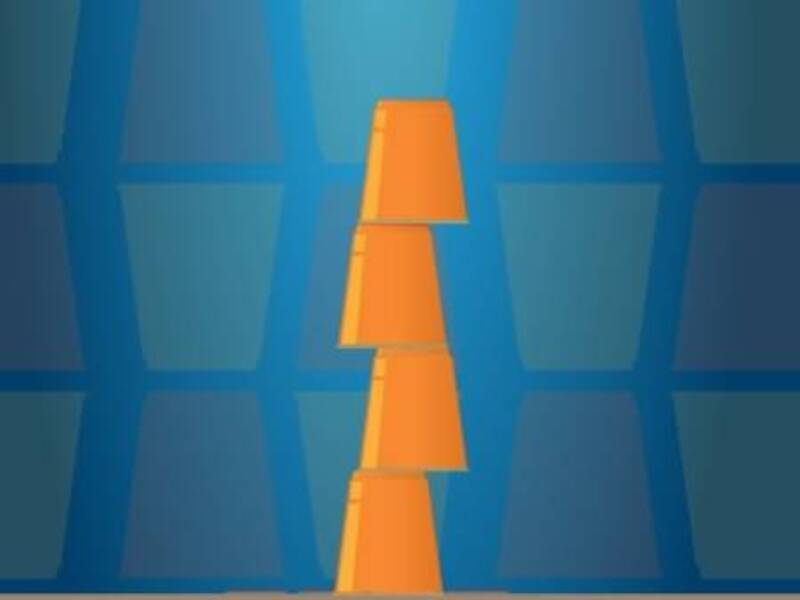 Gioco Cups Tower Builder in linea